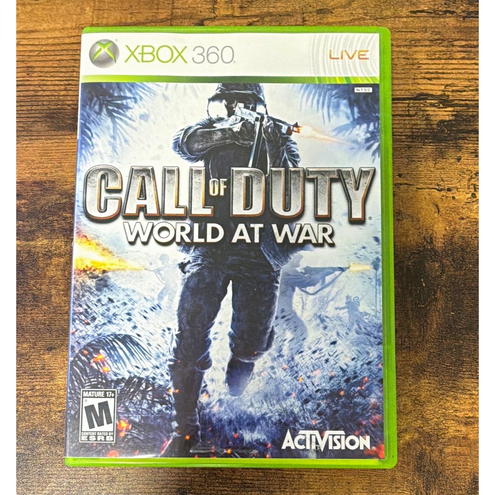 Activision Call of Duty: World at War Disc & Case Xbox 360 NTSC M Multiplayer